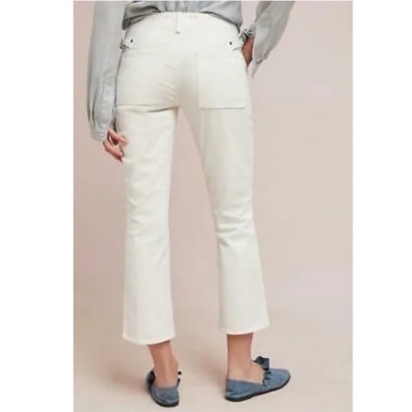 ANTHROPOLOGIE Utility Kick Flare Bootcut Crop Pants Size 27 - Picture 2 of 8